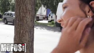 Mofos - Dark Haired Gina Ferocious gets a huge dick inside outdoors