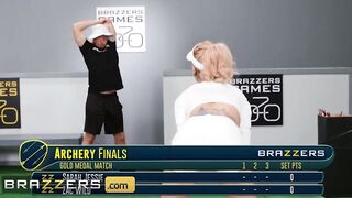 Brazzers - beauty Pro Athletes Sarah Jessie getting her Twat Boned during the Game