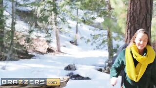 Brazzers - Big Titted Goddess Abigail Mac Banged Rough by Tiny Hands into the Snow