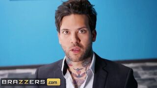 Brazzers - Inked Covered Bae Rocky Emerson Gets her Booty Drilled by a Huge Penis