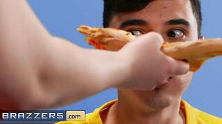 Brazzers - BBW Milly Marks Games, Orders Pizza, and Fucks