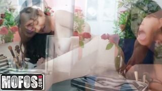 MOFOS - Sneaky Alina Lopez gets caught getting a creampied backstage