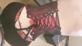 T&A 707 (01) - French Mom Do Sex into Corset, Spandex Leggings, Satin Panties, Heels & Spanking