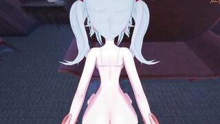 Giving Chiru Kondo a pov facial, then she bounces on your penis - Gal Gun Anime.