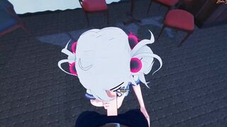 Giving Chiru Kondo a pov facial, then she bounces on your penis - Gal Gun Anime.