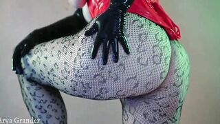 Rubber tease glamour huge gloves