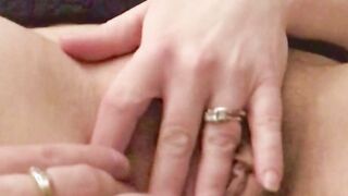 Rubbing my Bushy Cunt Close-Up, American Mom 08