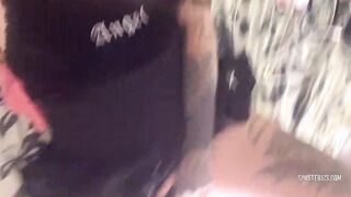 Gothic hoe ejaculates home sex tape