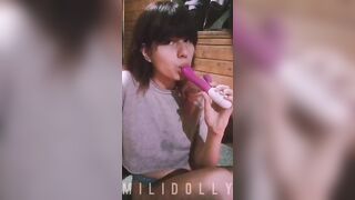 Little Bitch having fun with Sex Toy – Milidolly