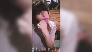 Little Bitch having fun with Sex Toy – Milidolly