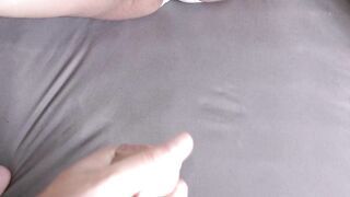 Wifey shows the cheating cummed when tiny dick husband jerks off
