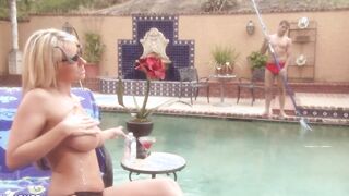 PenthouseGold.com - Blonde Slut Carolyn Reese Jumps Pool Boy's Bones