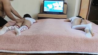 I Tell My Daughter To Invite Her Best Friend To See Funny Comics For Me To Fucked Her - Pervert Father Fucks His Little Daughter's Best Friend