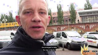 PublicSexDate - Slutty Hipster Mariella Sun Blows Stranger's Penis into Outside
