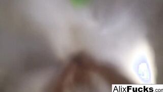 Hottie taking a shower off with Alix Lynx