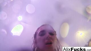 Hottie taking a shower off with Alix Lynx