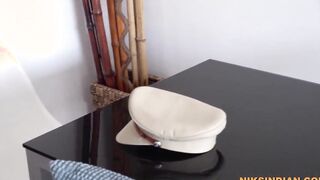 The policeman gave milk to the thief with his long nipples and banged! fiercely