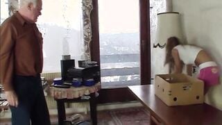 Grandpa Mireck bangs adorable 18yo cunt with mouth Rachel Evans
