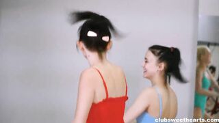 Lesbians doing aerobics