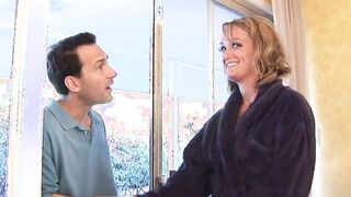 Bombshell mom gets plowed inside all positions before getting creampie