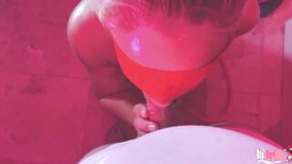 Point Of View Smoking cougar Stepmom Deepthroats and Gets Cum into Mouth