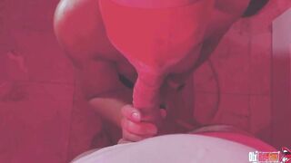 Smoking oral sex hoe takes huge cummed inside mouth