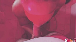 Smoking oral sex hoe takes huge cummed inside mouth