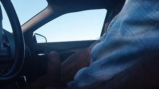Dickflash for a old lady at the truck stop on concealed web cam