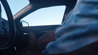 Dickflash for a old lady at the truck stop on concealed web cam
