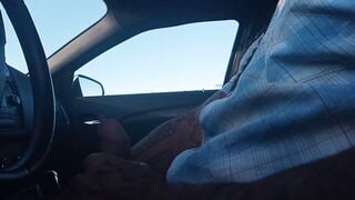 Dickflash for a old lady at the truck stop on concealed web cam