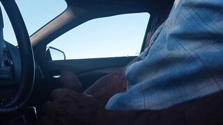 Dickflash for a old lady at the truck stop on concealed web cam