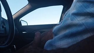 Dickflash for a old lady at the truck stop on concealed web cam