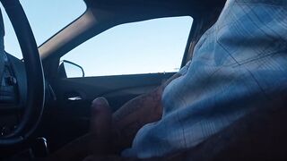 Dickflash for a old lady at the truck stop on concealed web cam