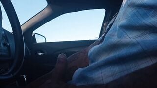 Dickflash for a old lady at the truck stop on concealed web cam