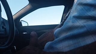 Dickflash for a old lady at the truck stop on concealed web cam