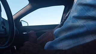 Dickflash for a old lady at the truck stop on concealed web cam