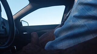 Dickflash for a old lady at the truck stop on concealed web cam