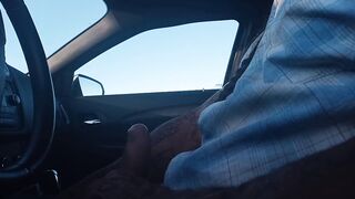 Dickflash for a old lady at the truck stop on concealed web cam