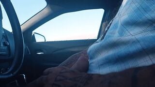 Dickflash for a old lady at the truck stop on concealed web cam