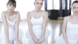 Poised and Pleased Ballerinas Devour the Masters Massive Member