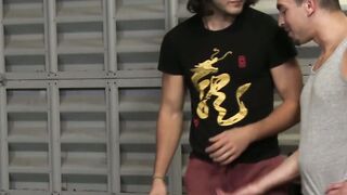American jocks Jeremy Spreadums and Dante Drackis anal fuck