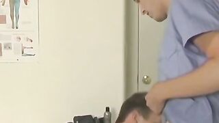Doctors Office Blonde Twink Gets perforated by massive Cock