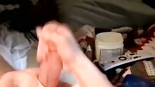 Touching himself, gets touched