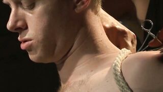 Ample Blonde Jock McKnight Endures Severe Flogging After Being Horrifically Handjobbed