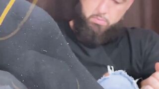 SoleMatesXXX.com   Bearded Bronx Blasts Off in SweatSoaked Solo Foot Frenzy