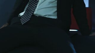 Explicit businessman Lazzarato lays out his erotic moves on airborne MC Gus.