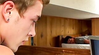 Cum sensations Young studs get DPd by a pack of slick, hung men