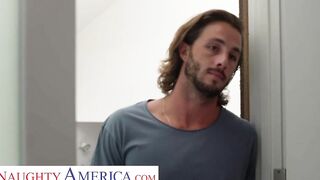 Sexsual America - Audrey Madison wants to reward her next door by giving him a rough banged!!