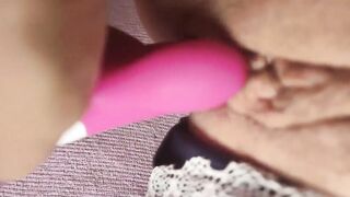 Vagina Masturbation with Dildo
