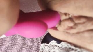 Vagina Masturbation with Dildo